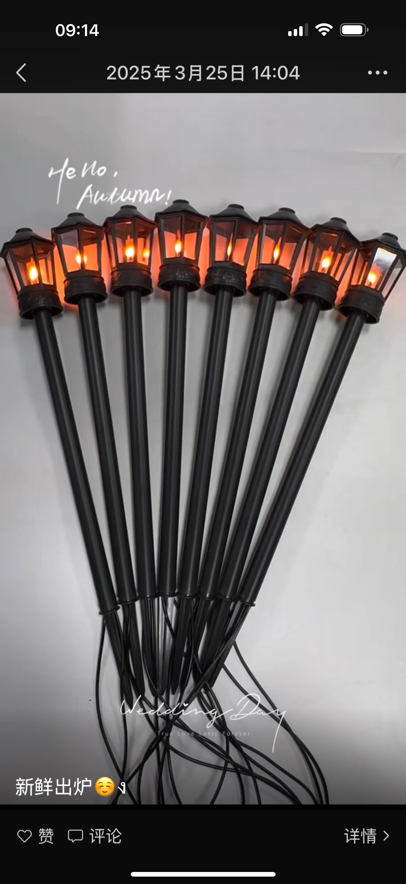 太阳能地插火焰灯圣诞灯串LED