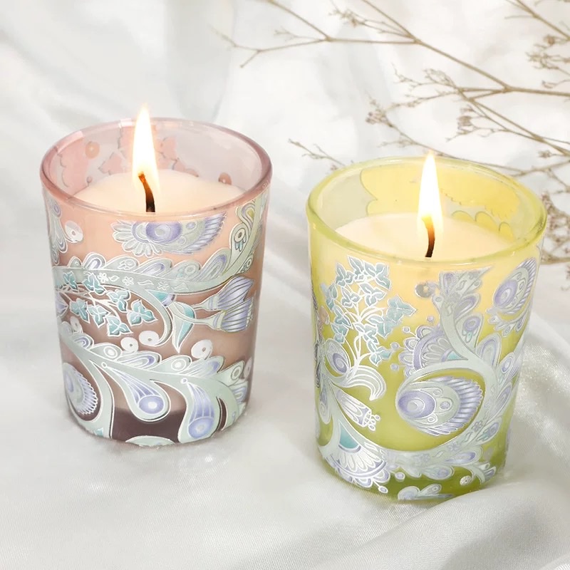Wholesale and customization of glass cup scented candles, home wedding gifts, simple and creative scented candle ornaments, cross-border details Picture