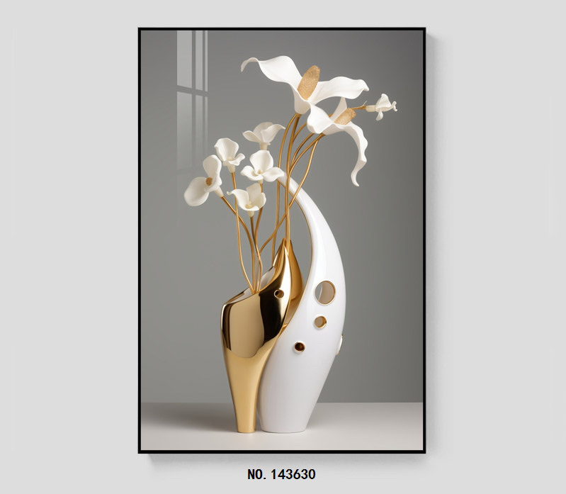 晶瓷花瓶花卉装饰画挂画客厅艺术壁画装饰品家居装饰品装饰画