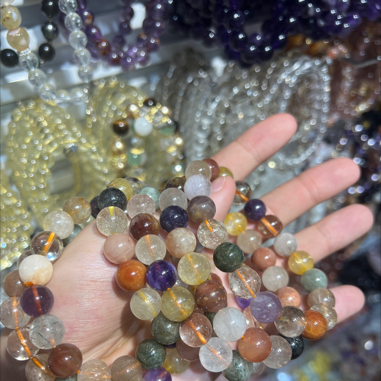 天然多宝水晶手链