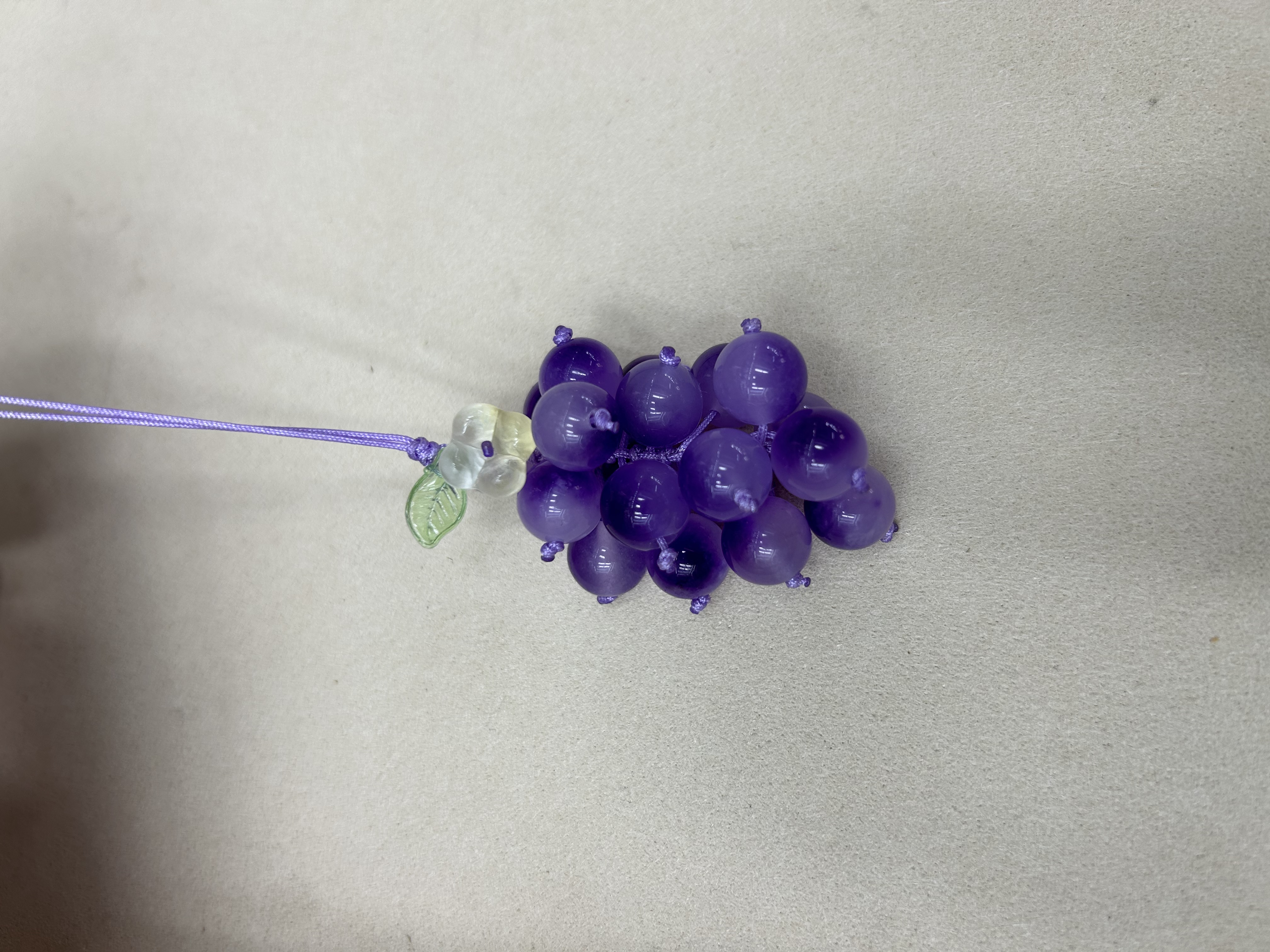 东海水晶水晶发财树紫葡萄装饰挂件精品工艺礼品 文创产品