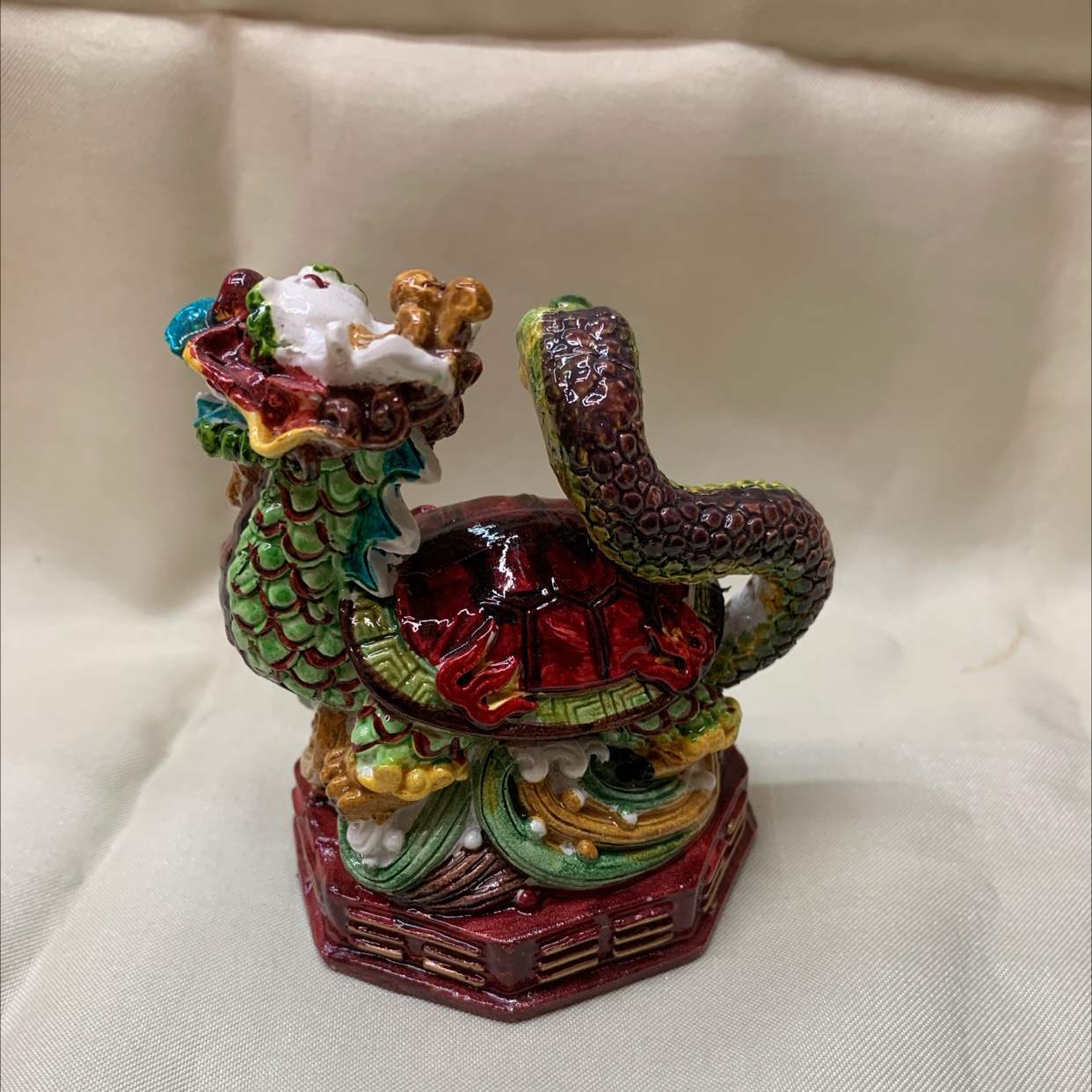 CAI's exquisite resin hand-painted auspicious small decorative item Y-113 Xuanwu Specification image