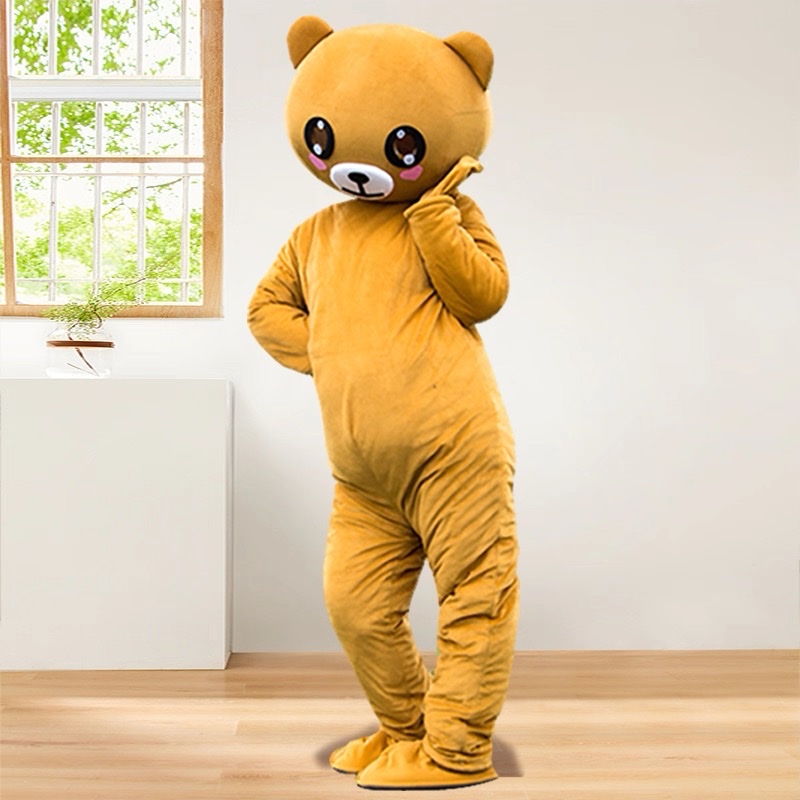 网红熊卡通人偶服装抖音同款布朗熊可妮兔玩偶服发传单道具定制布朗熊网红熊卡通人偶服装抖音熊传单熊行走人偶表演道具玩偶服饰白底实物图