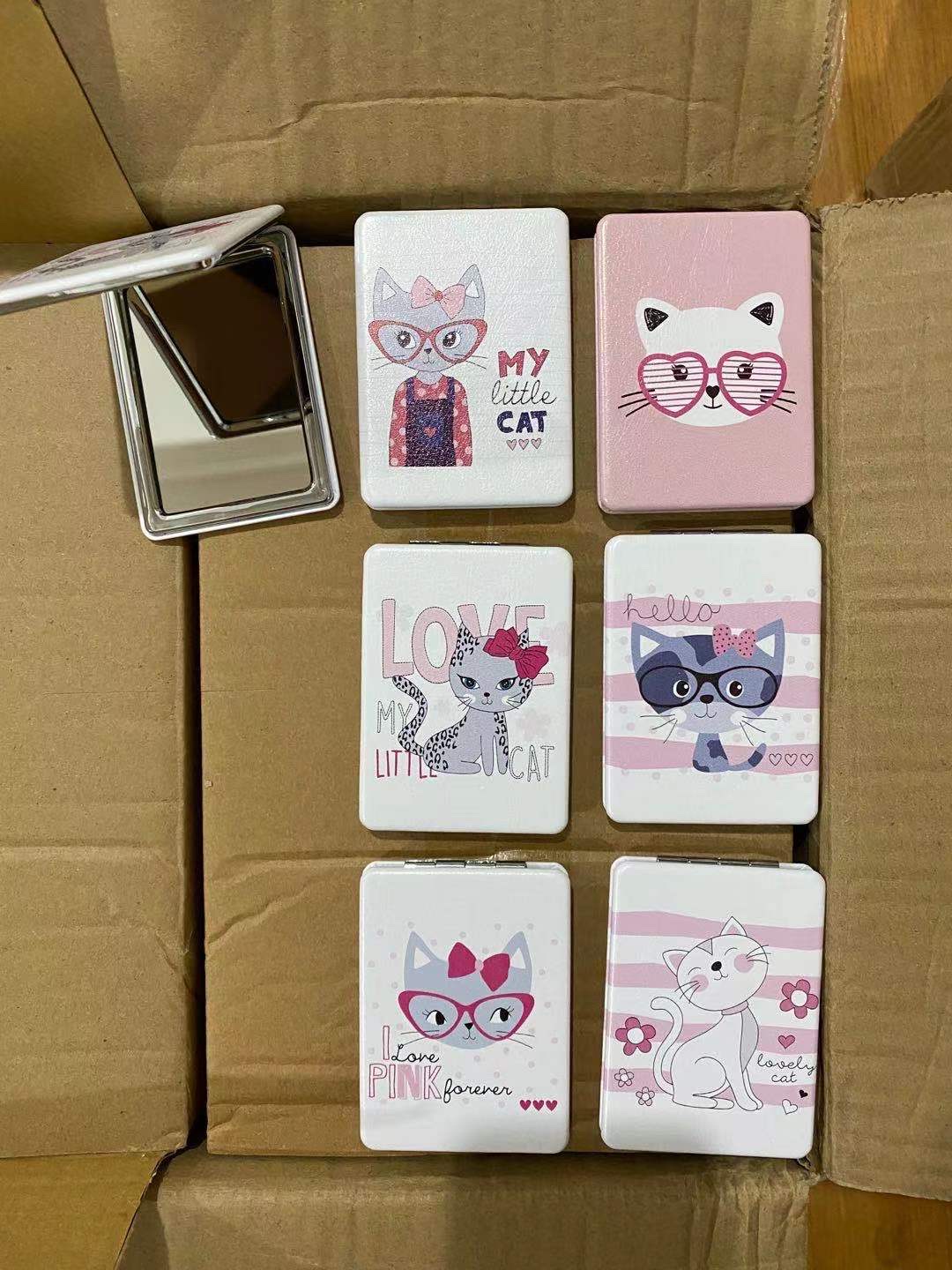 PU折叠便携化妆镜口袋镜子便携镜子化妆镜镜子小巧便携式折叠镜子女款男款详情图4