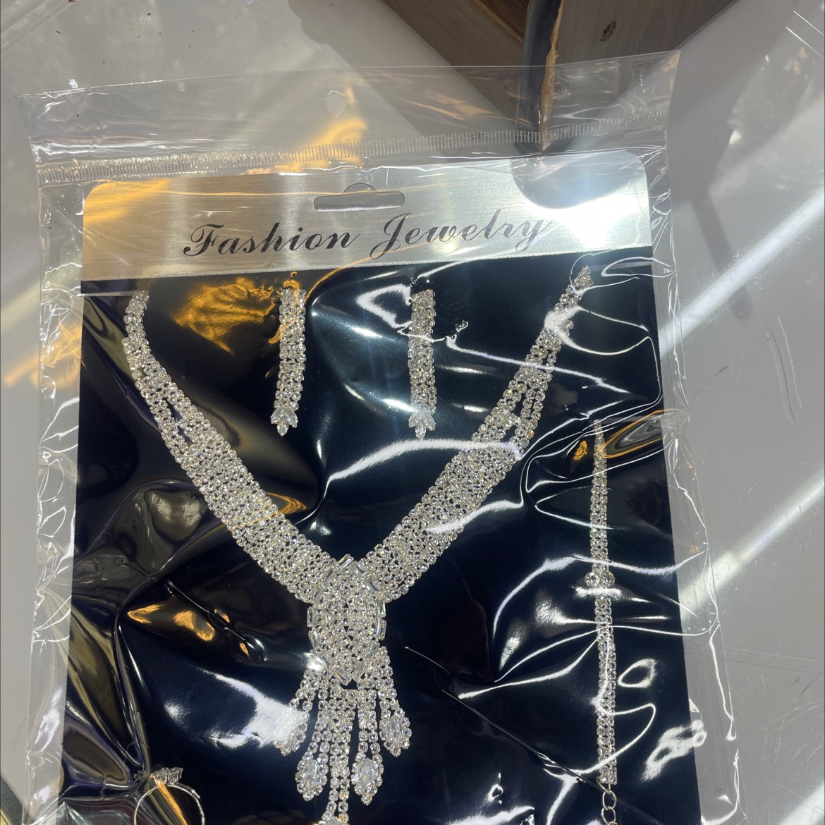 沙金银饰锆石项链18k金饰品时尚百搭简约女款首饰品礼物