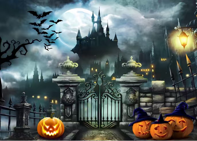 万圣节门帘，门口布景，尺寸120*200