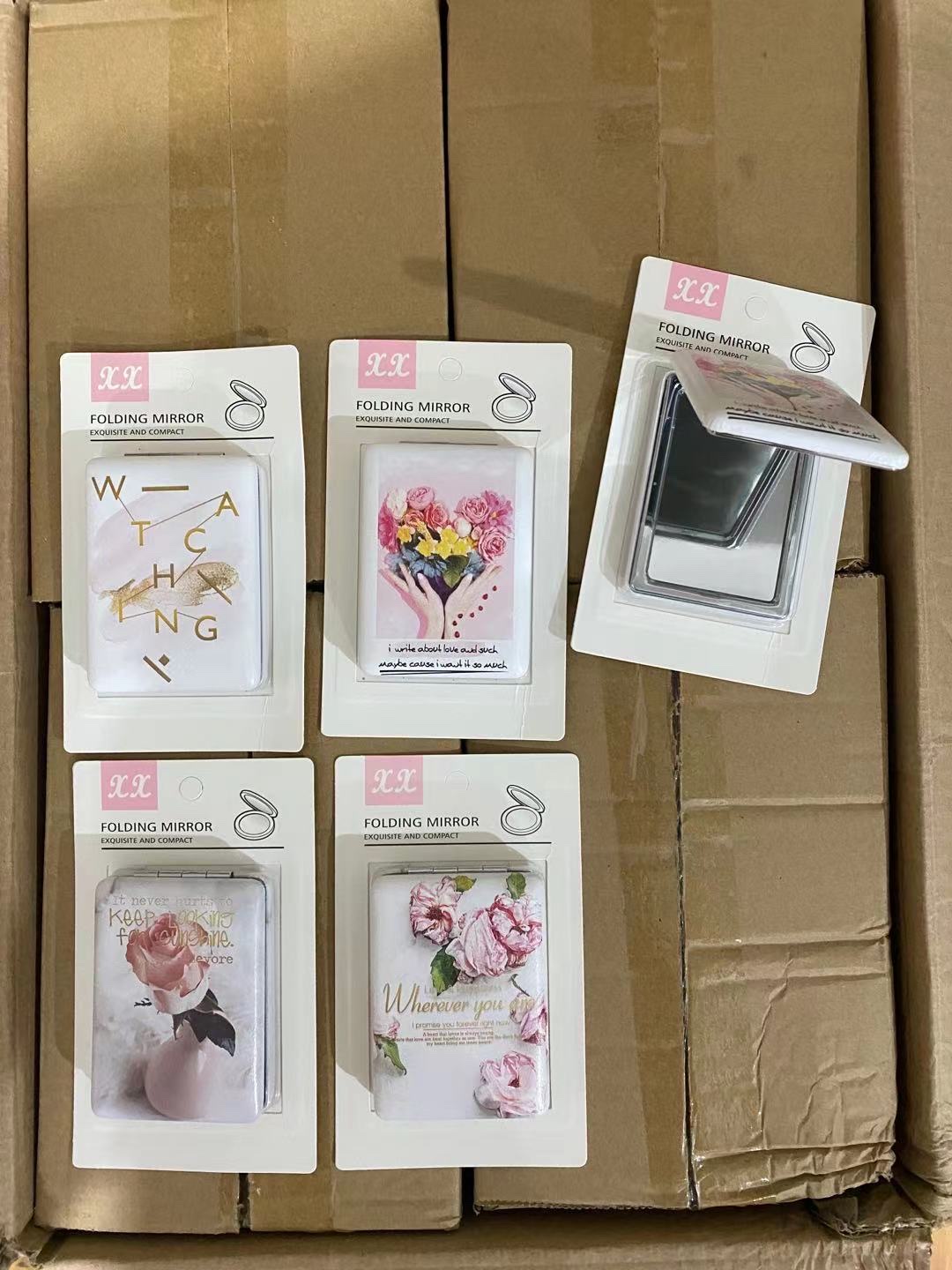 PU折叠便携化妆镜口袋镜子便携镜子化妆镜镜子小巧便携式折叠镜子女款男款详情图6