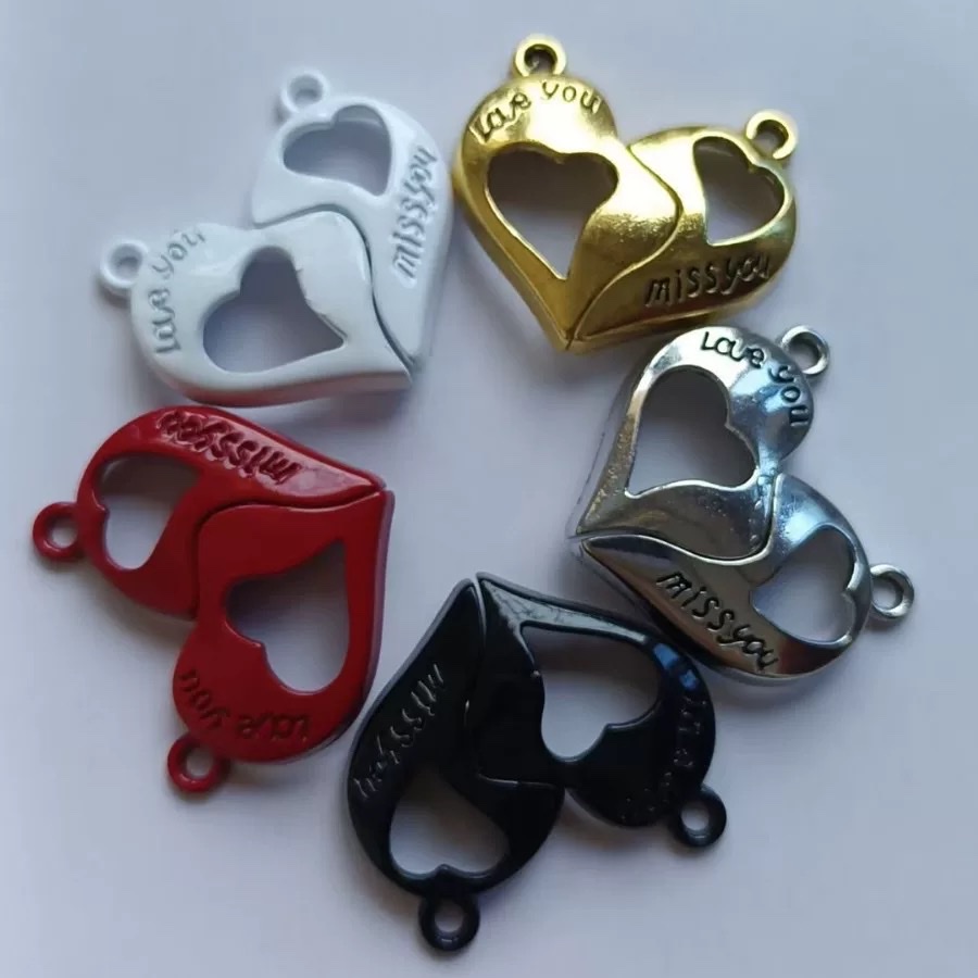 跨境电商情侣磁扣DIY制作喷漆不掉色