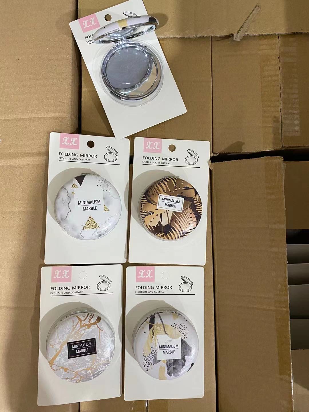 PU折叠便携化妆镜口袋镜子便携镜子化妆镜镜子小巧便携式折叠镜子女款男款详情图8