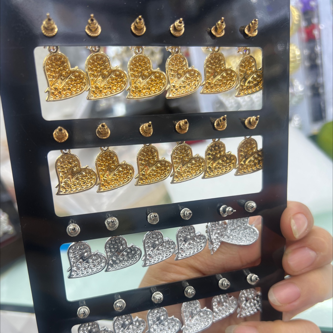 饰品耳饰耳环烧焊锆石耳环珍珠耳环详情图2