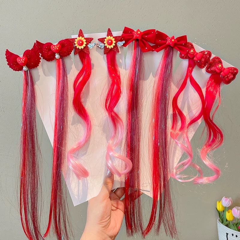 National Day Love Country Children's bow hair clip, top clip, wig braid hair clip, princess hair accessory, duckbill clip wholesale Children's bow hair clip, top clip, wig braid hair clip, princess hair accessory, duckbill clip wholesale children's Application Scenario