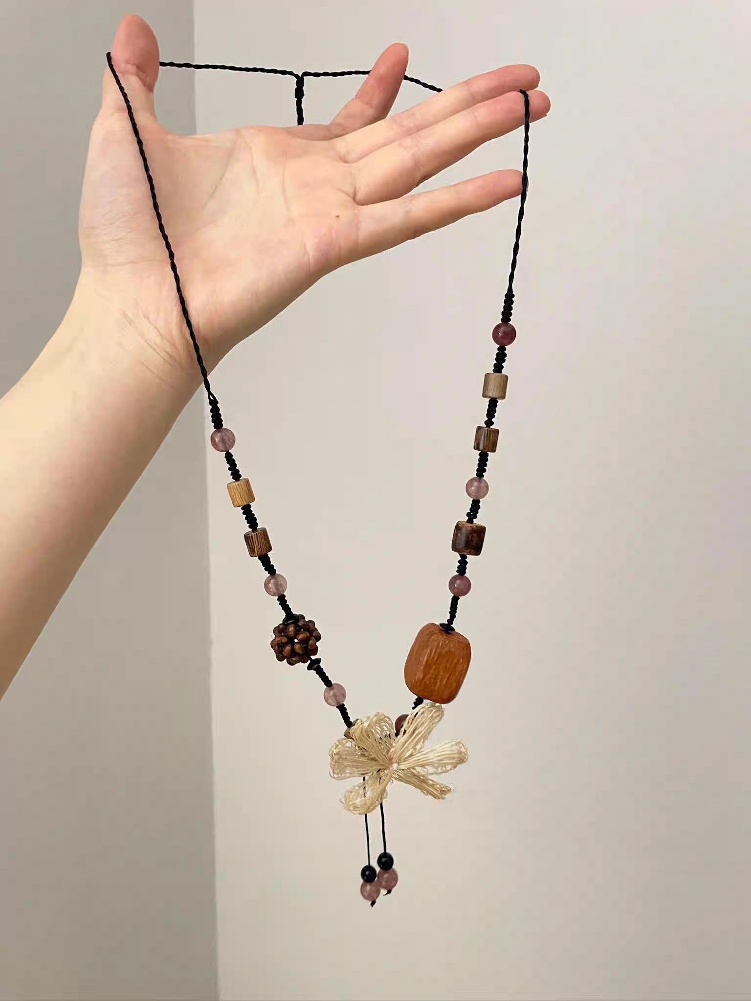 幸运草锁骨链女短款民族风时尚项链春夏款百搭饰品潮流简约优雅Vintage古着 Bohemian cottonwood手工