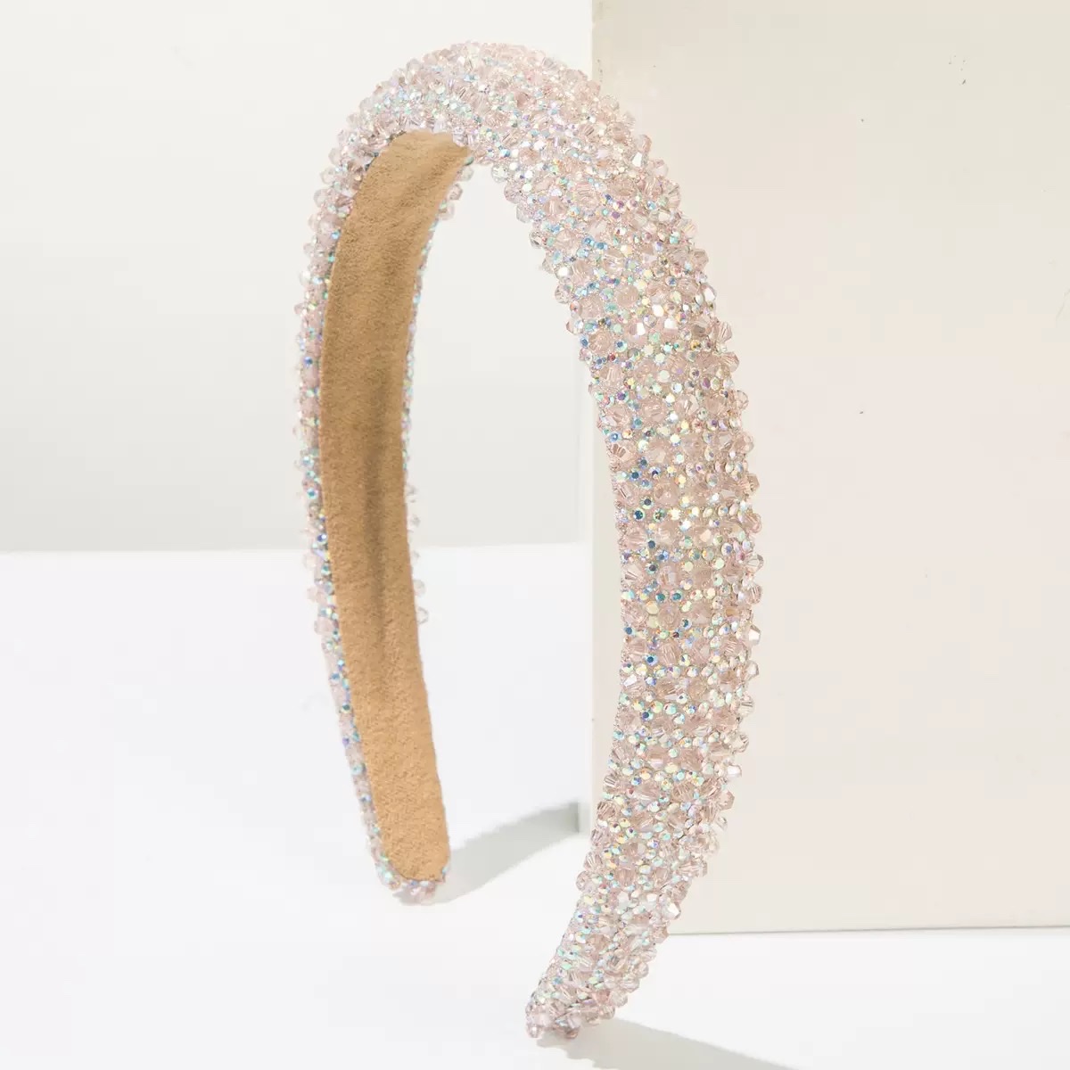 Korean-style fashionable crystal and water diamond hair band, simple and shiny, full diamond creative and personalized headband, cross-border supply detail image 7