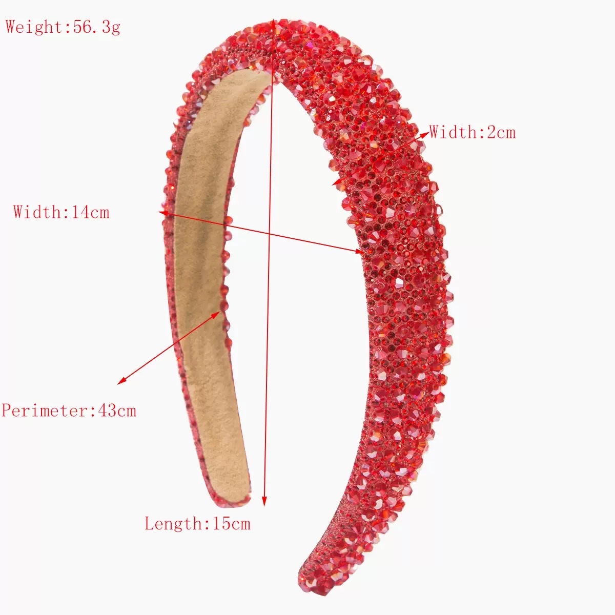 Korean-style fashionable crystal and water diamond hair band, simple and shiny, full diamond creative and personalized headband, cross-border supply details Picture