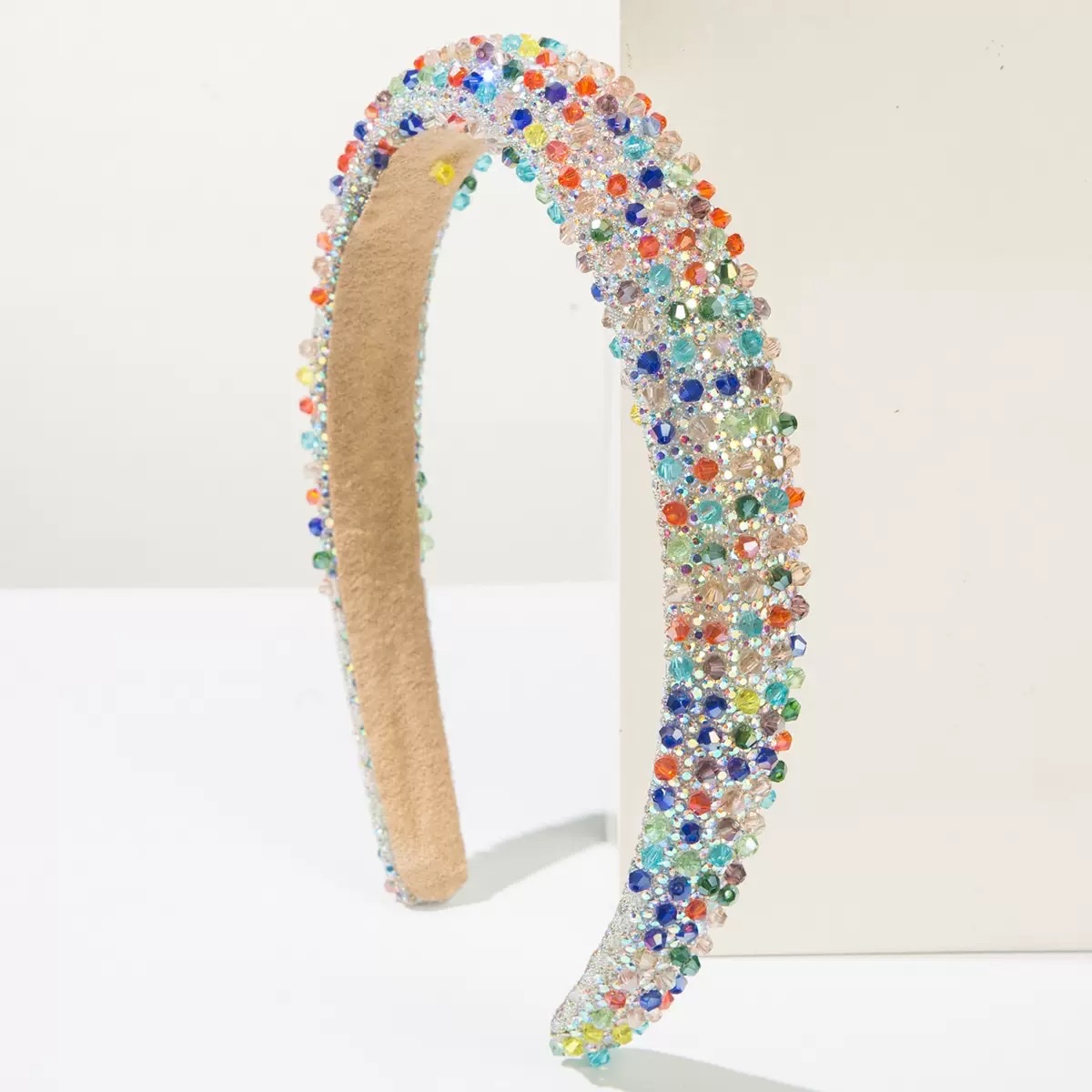 Korean-style fashionable crystal and water diamond hair band, simple and shiny, full diamond creative and personalized headband, cross-border supply detail image 4