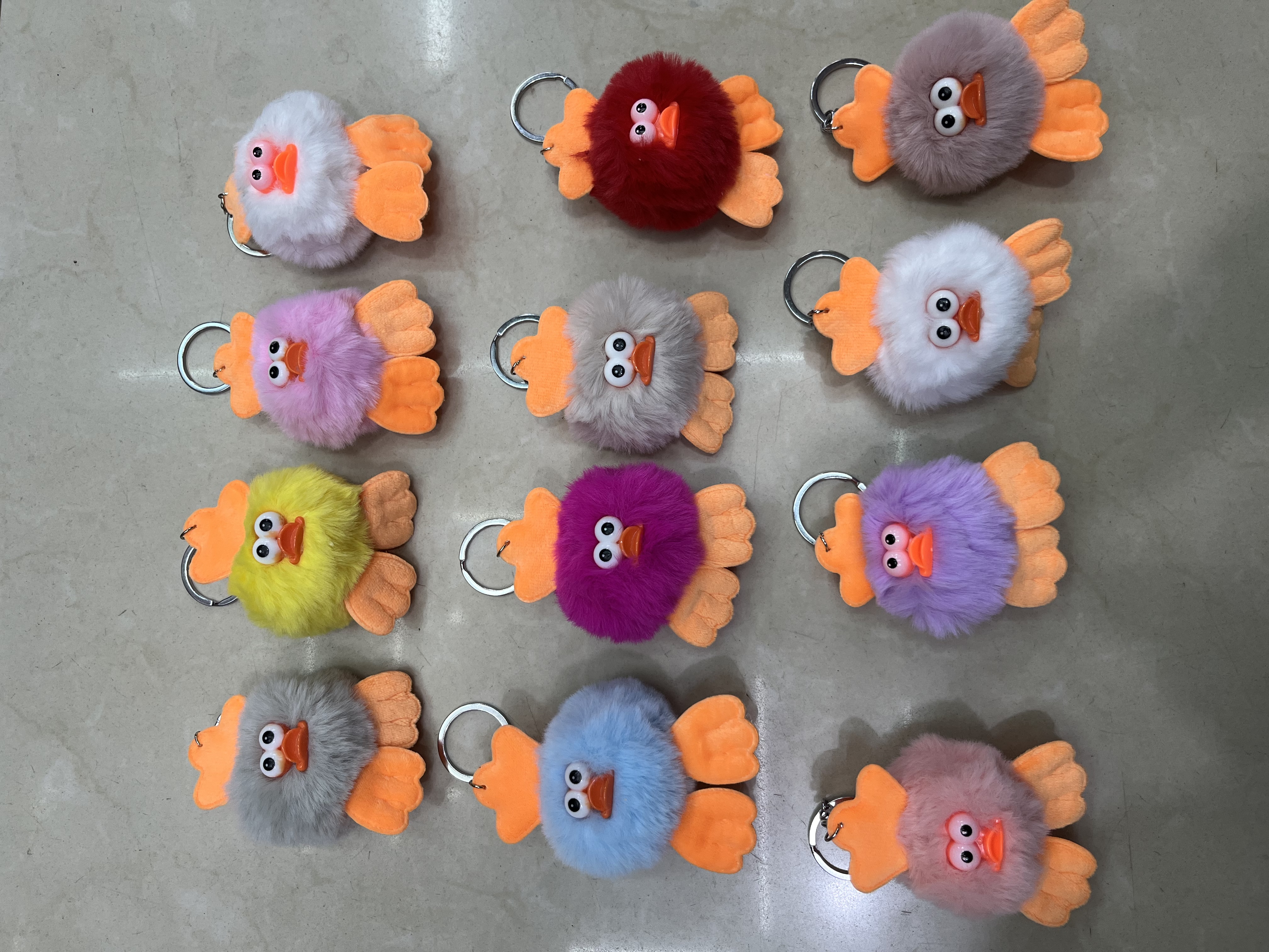 毛绒钥匙扣车钥匙挂件透明衣服款可爱卡通钥匙链时尚潮流毛绒挂件钥匙扣小众书包闺蜜小礼品学校活动抓娃娃机