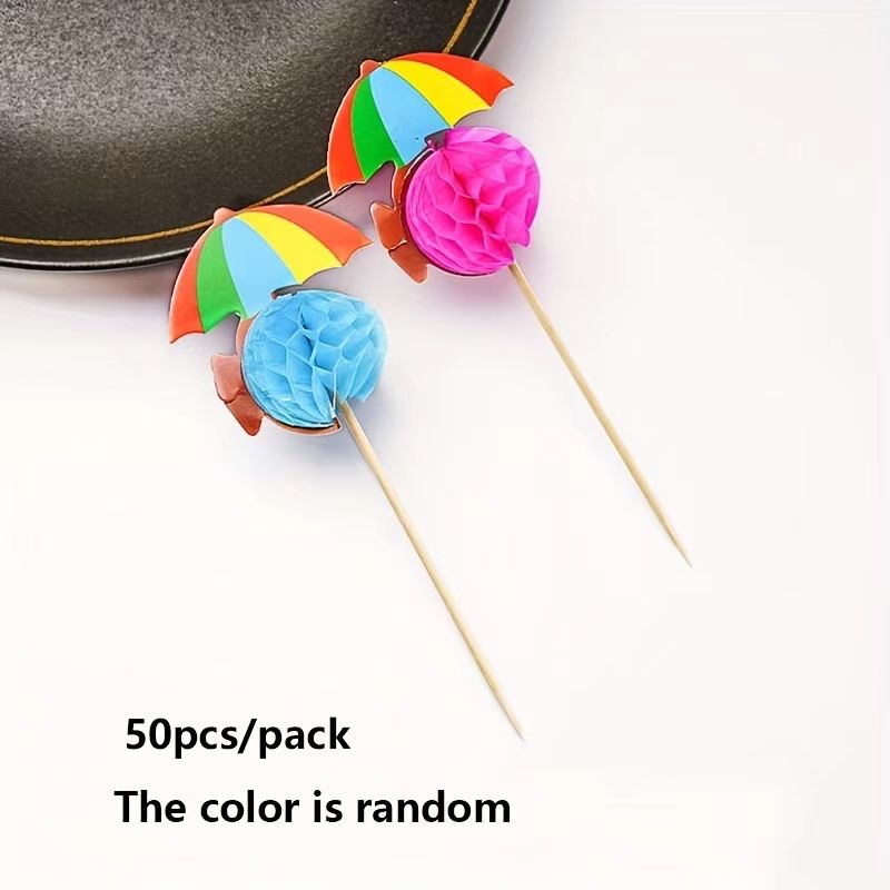 一次性木签，蜂窝球装饰，party 派对，酒吧，饮料装饰用品