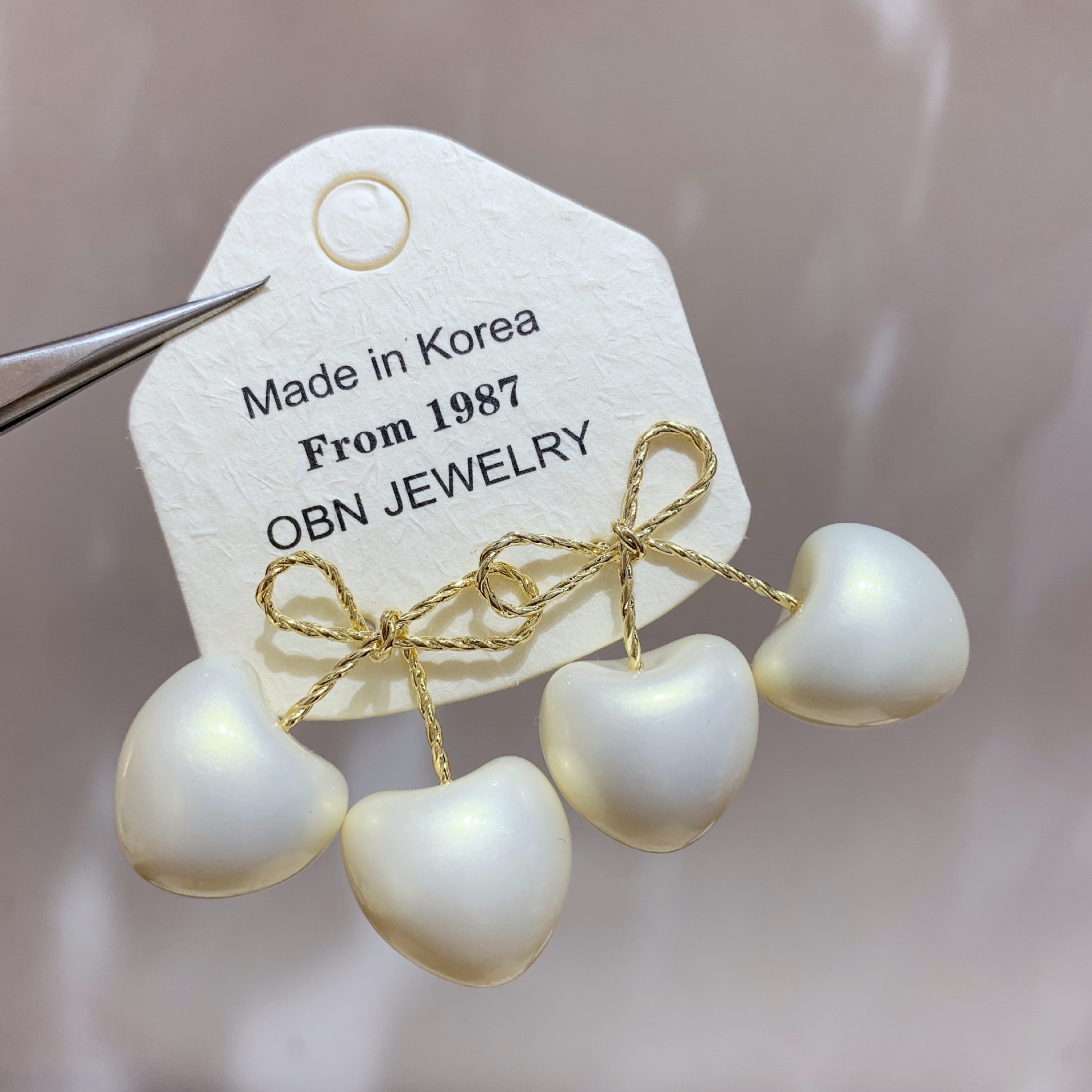 The new stylish bow, niche cherry stud design, red simple and fashionable earrings, sweet and cute detail image 6