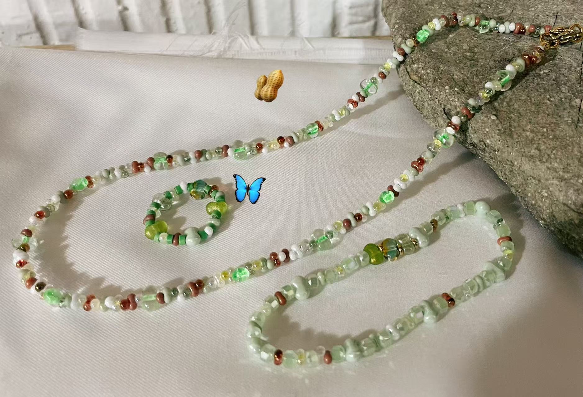 锆石套链/水晶锆石套链/戒指/套链/首饰套装细节图