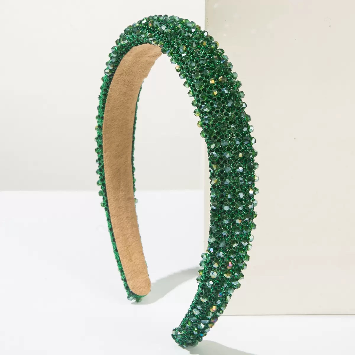 Korean-style fashionable crystal and water diamond hair band, simple and shiny, full diamond creative and personalized headband, cross-border supply detail image 3