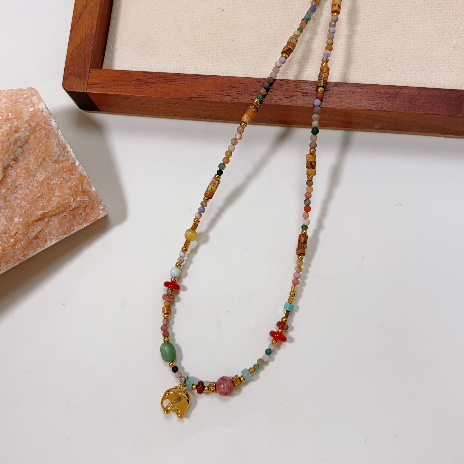 沙金银饰锆石项链18k金饰品时尚简约百搭女款首饰品礼物项链项链