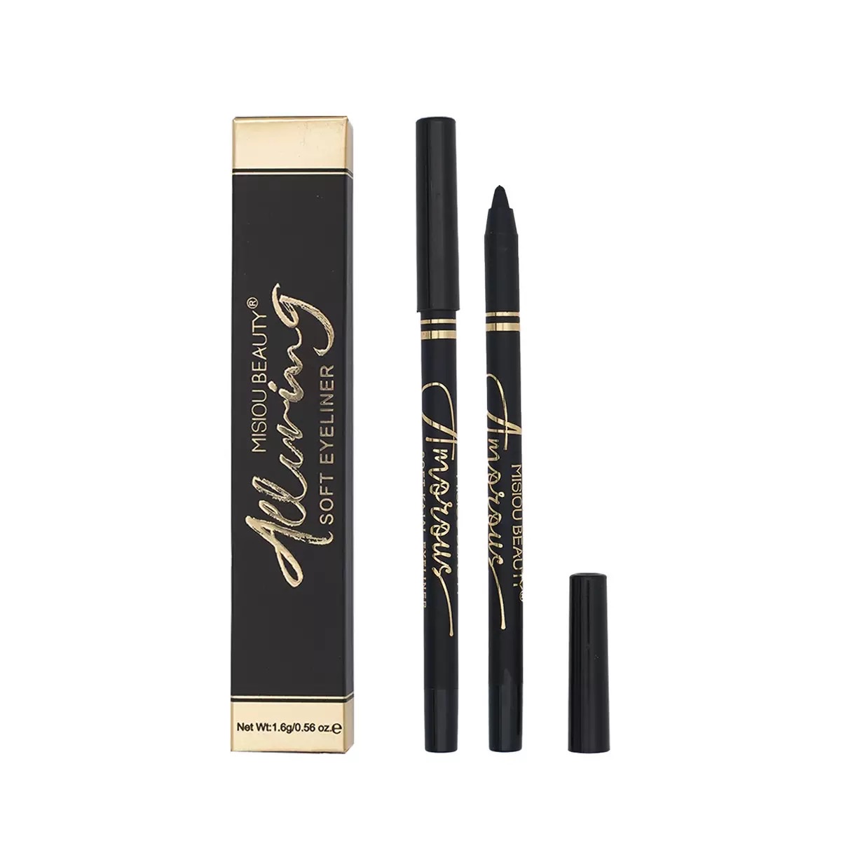 VANASPLENDOR外贸眼线笔持久防水防汗不晕染顺滑质地显色均匀易上色眼线胶笔白底实物图