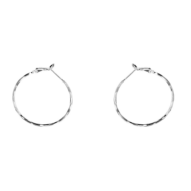 Jewelry, earrings, stud earrings, pearl earrings, oil-dripping, fashionable, simple and versatile, elegant and refined, girls' style, high-end feel, exaggerated circle silver needle ear rings, women's 2025 new bestseller earrings, large circle plain circle circle earrings, stud earrings, jewelry ears detail image 5