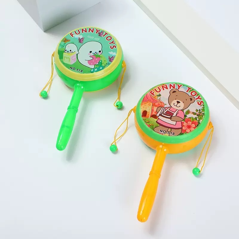 卡通拨浪鼓 摇鼓摇铃 婴幼儿玩具 2元地摊货源批发 