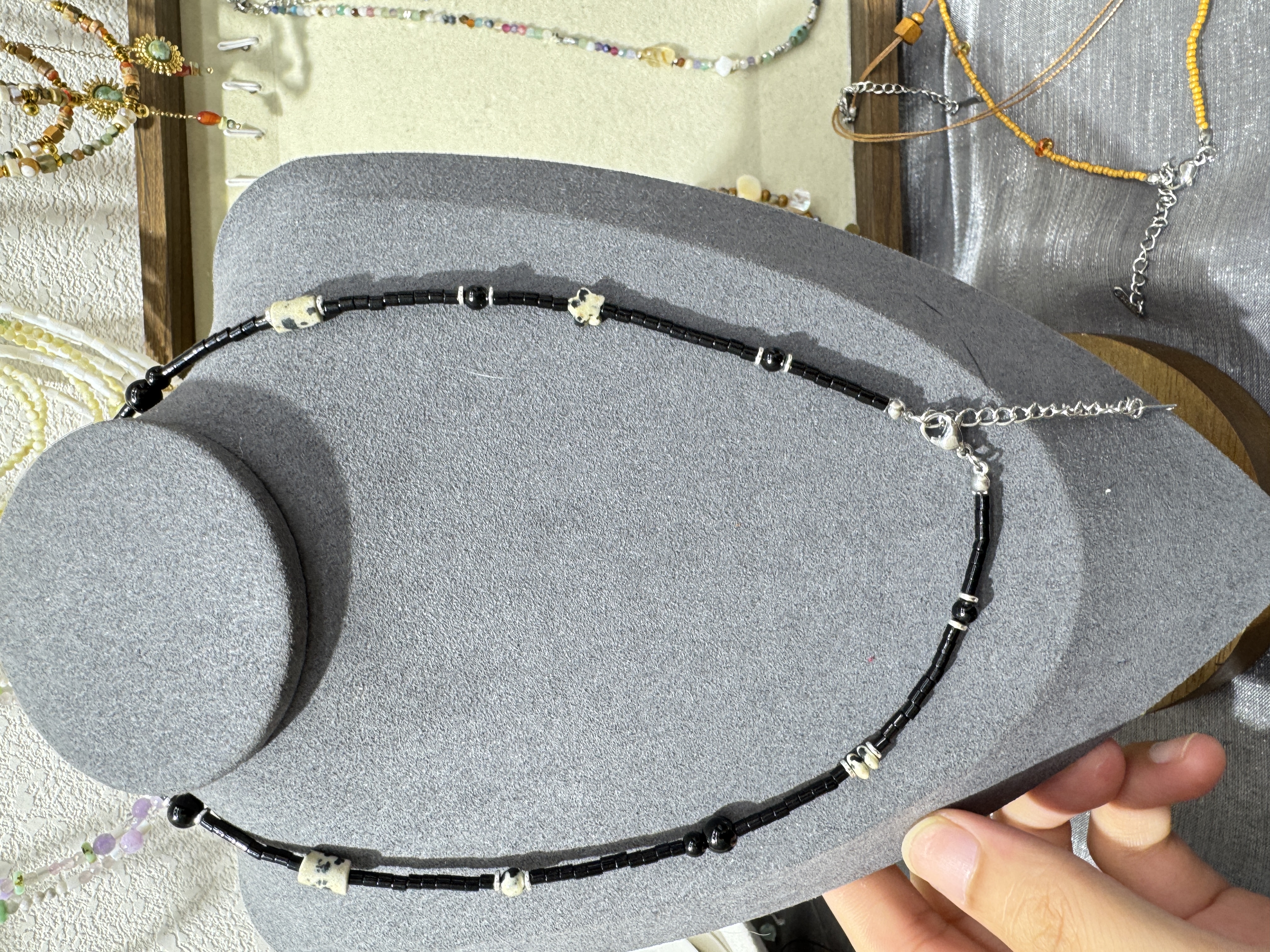 锆石项链银饰品时尚百搭简约女款首饰品礼物项链白底实物图