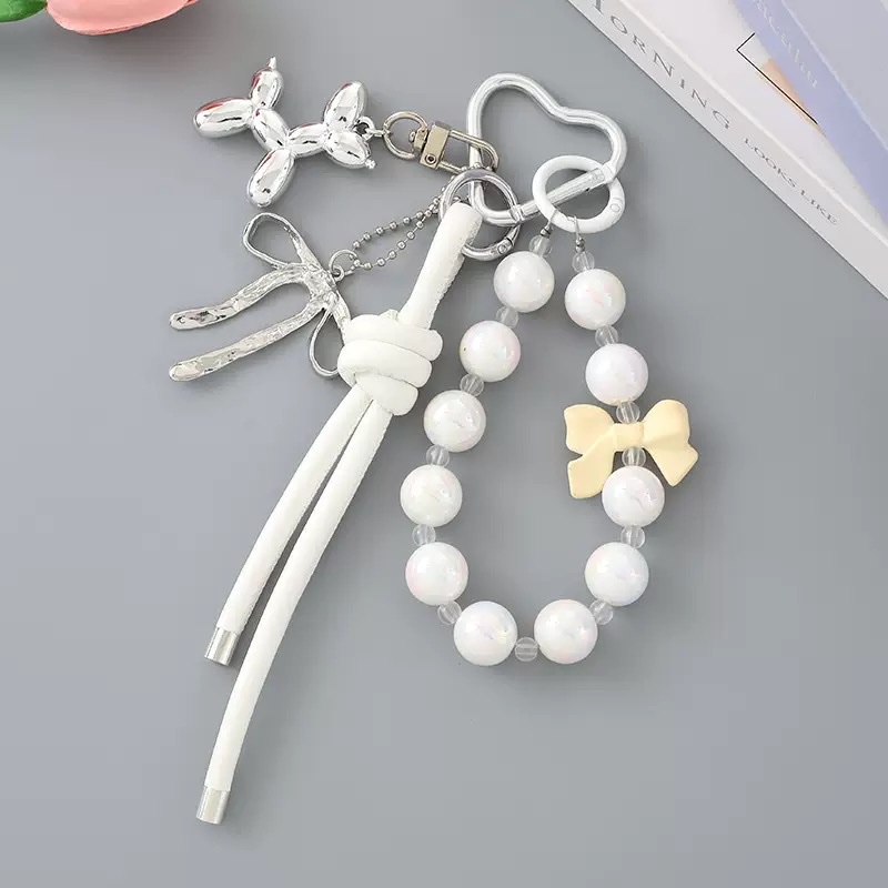 Creative new acrylic beaded leather rope pendants, bag hanging ornaments, decorative items, phone cases, keychains, pendants and accessories Item Picture