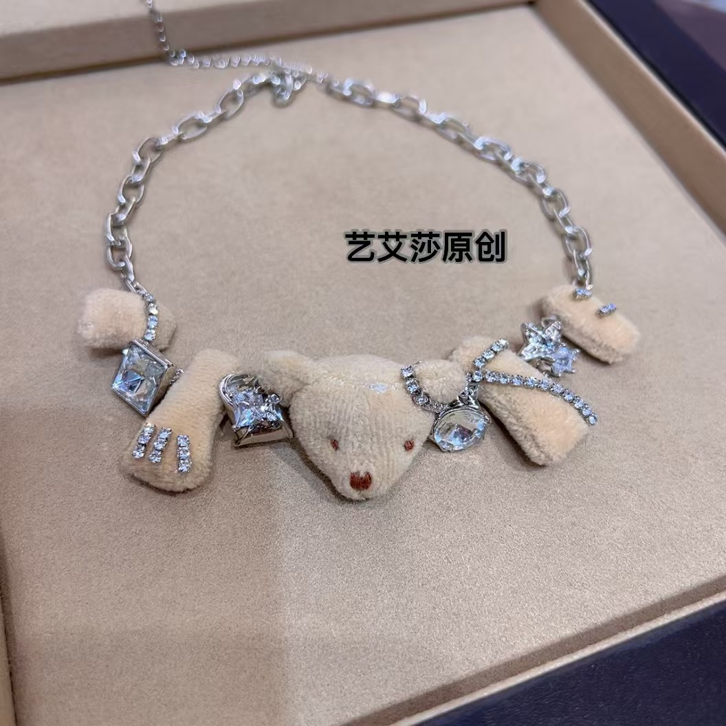 love小熊毛绒生日礼物流行时尚项链服装配件