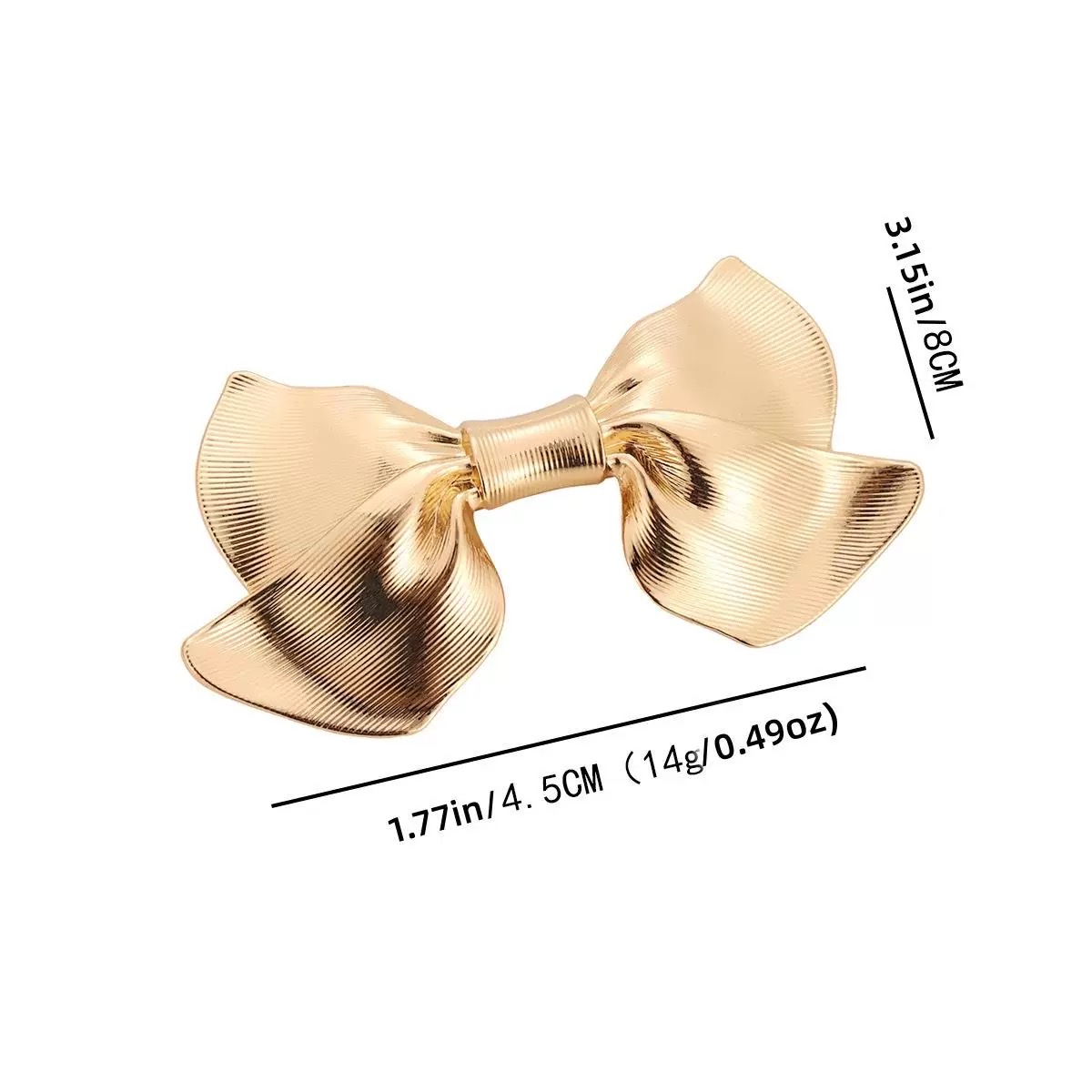 Metal bow hair clips, elegant metal spring clips, sweet and cool girlish charm, half-tied ponytail hair clips at the back of the head Application Scenario