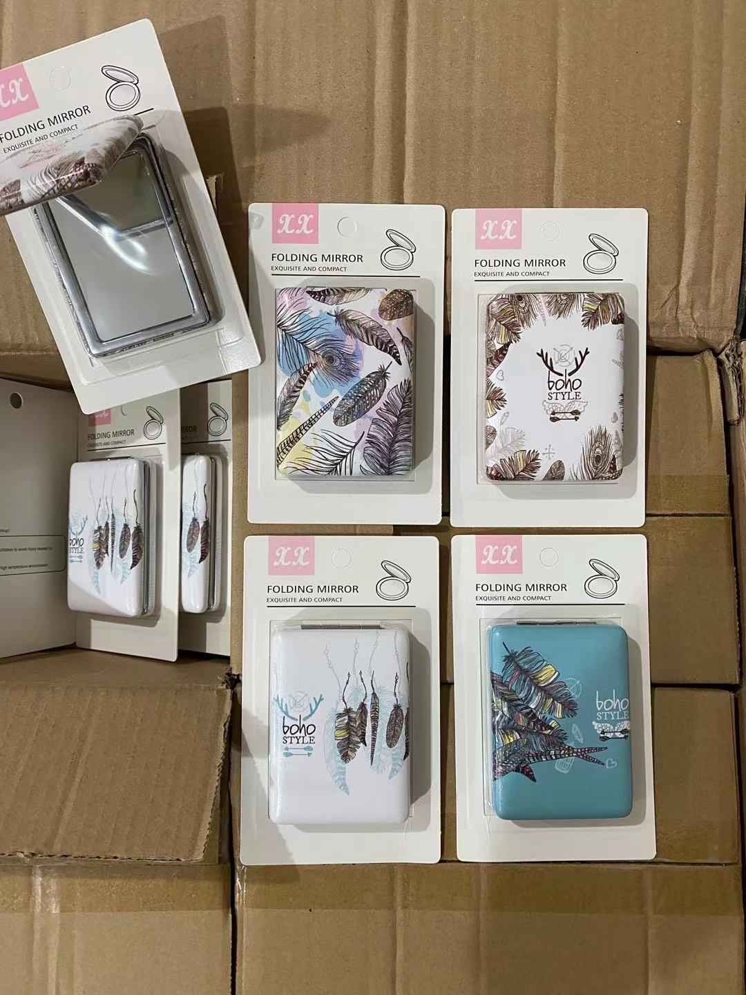 PU折叠便携化妆镜口袋镜子便携镜子化妆镜镜子小巧便携式折叠镜子女款男款详情图9