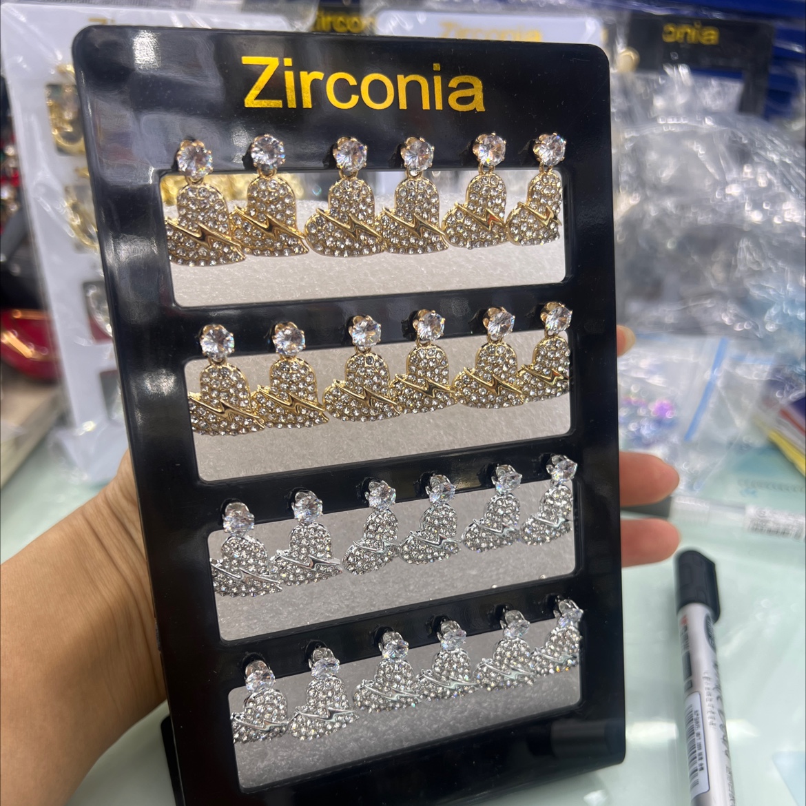 饰品耳饰耳环烧焊锆石耳环珍珠耳环