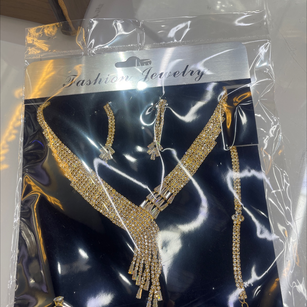 沙金银饰锆石项链18k金饰品时尚简约百搭女士项链潮流首饰品