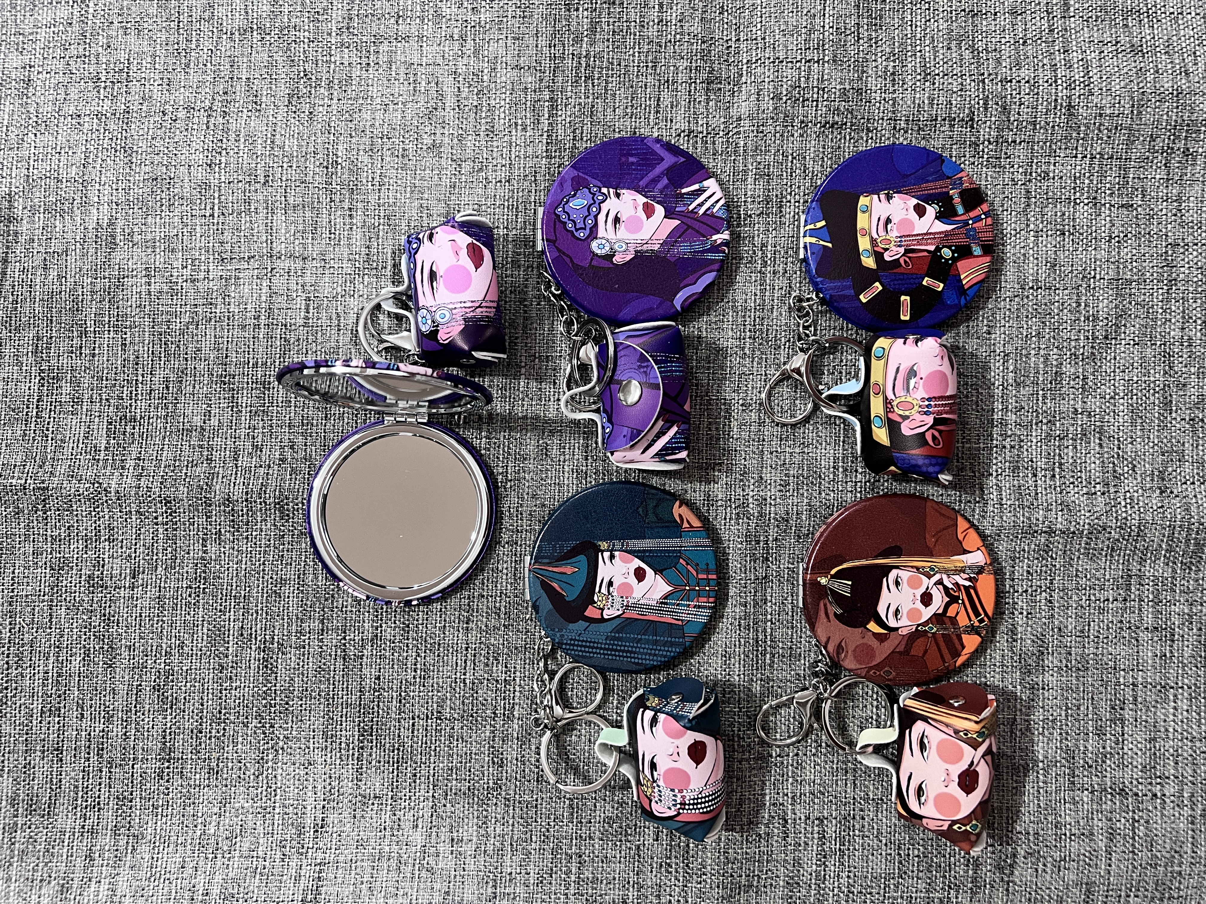 流沙小惊喜工艺镜子化妆镜！流沙款，新款镜子！方便携带！小女生包包必备！来样定制图片印logo详情图10