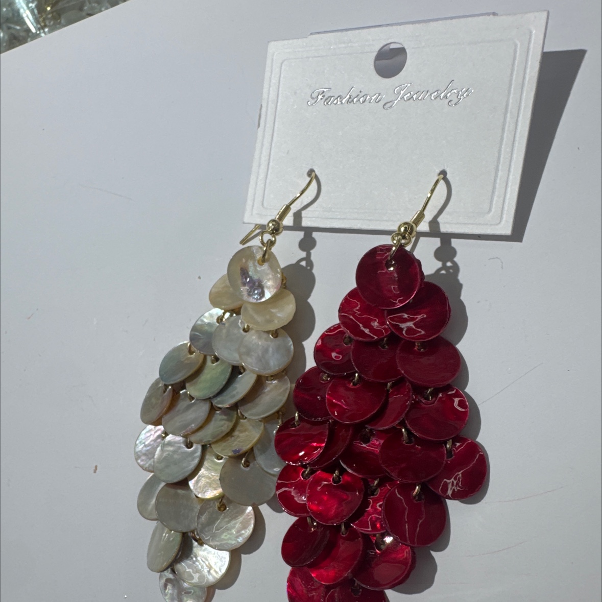 天然贝壳耳饰饰品产品图