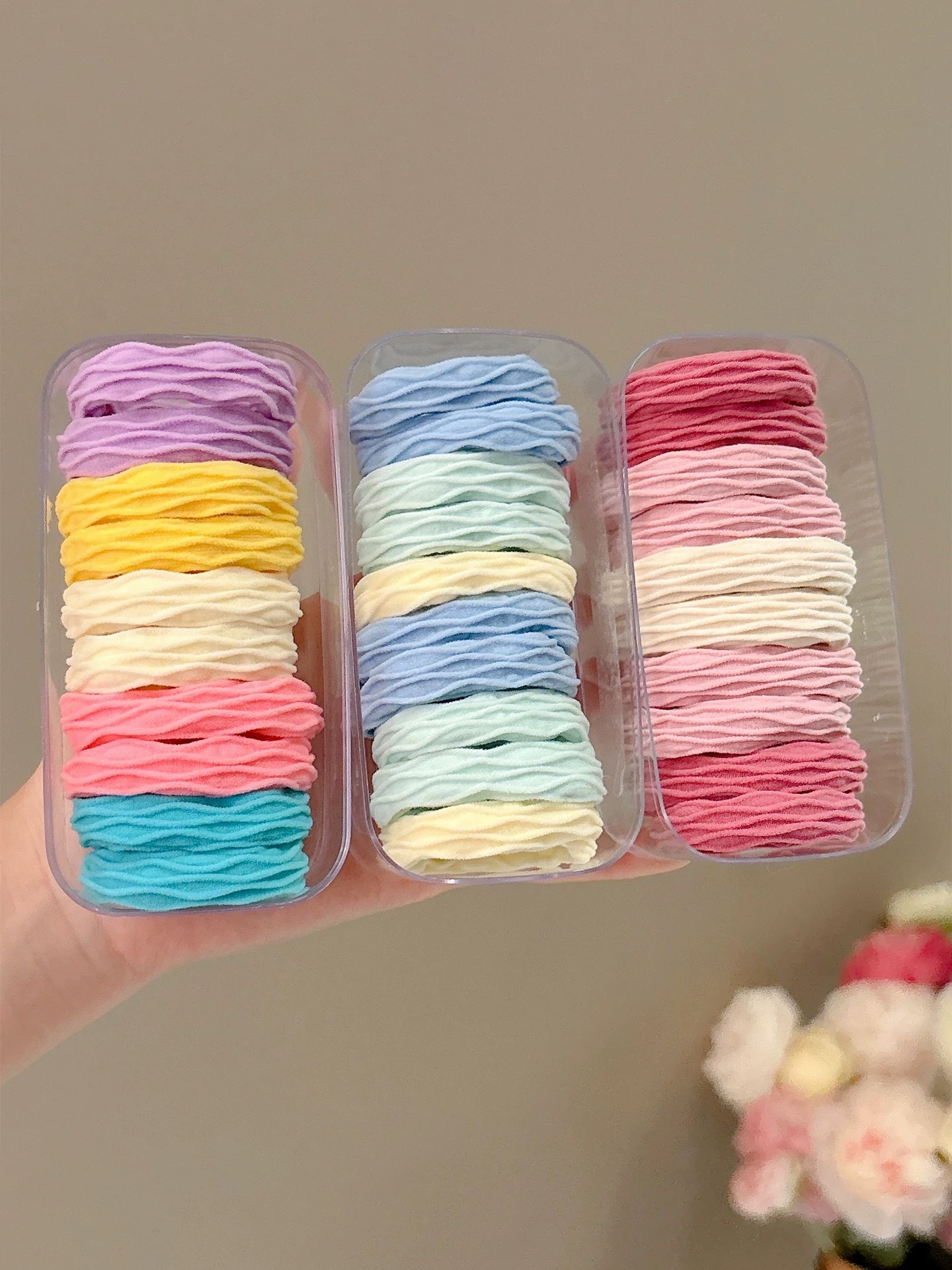 Children's hair tie 2025 New style hair tie rubber band Girls' high ponytail hair tie high elasticity won't damage hair bands and hair accessories Specification image