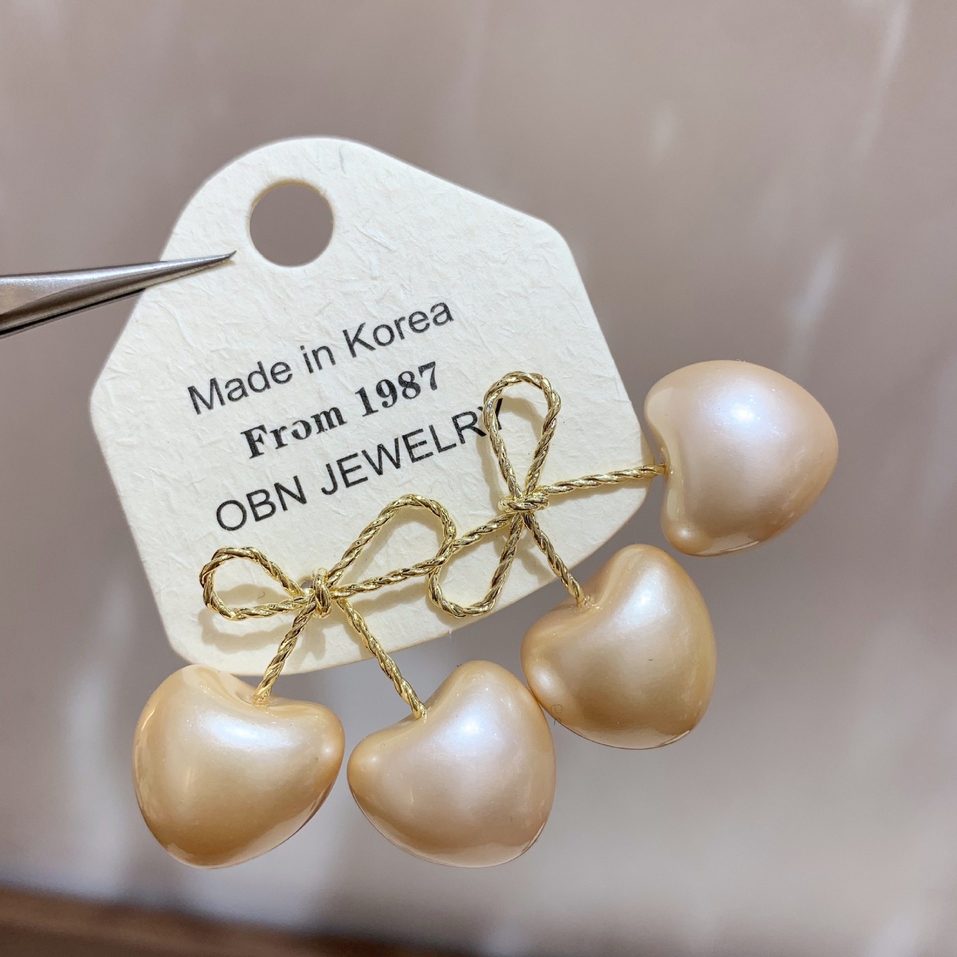 The new stylish bow, niche cherry stud design, red simple and fashionable earrings, sweet and cute detail image 5