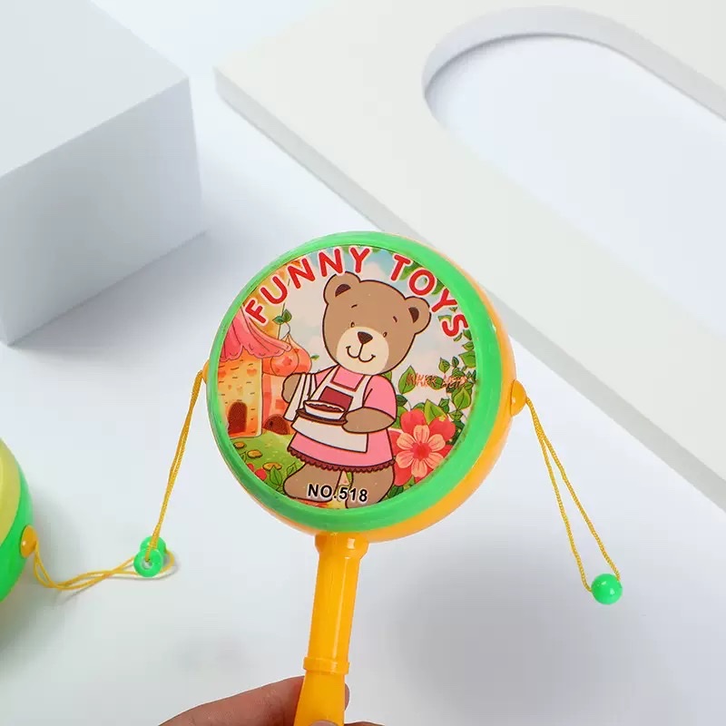 卡通拨浪鼓 摇鼓摇铃 婴幼儿玩具 2元地摊货源批发 细节图