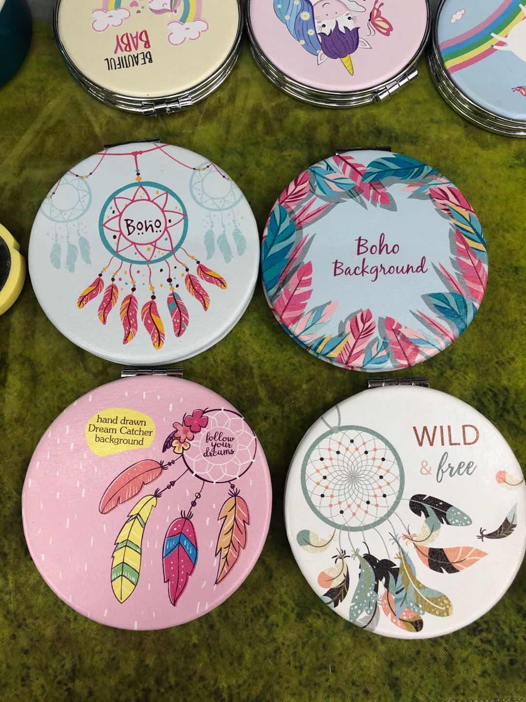 PU折叠便携化妆镜口袋镜子便携镜子化妆镜镜子小巧便携式折叠镜子女款男款详情图11