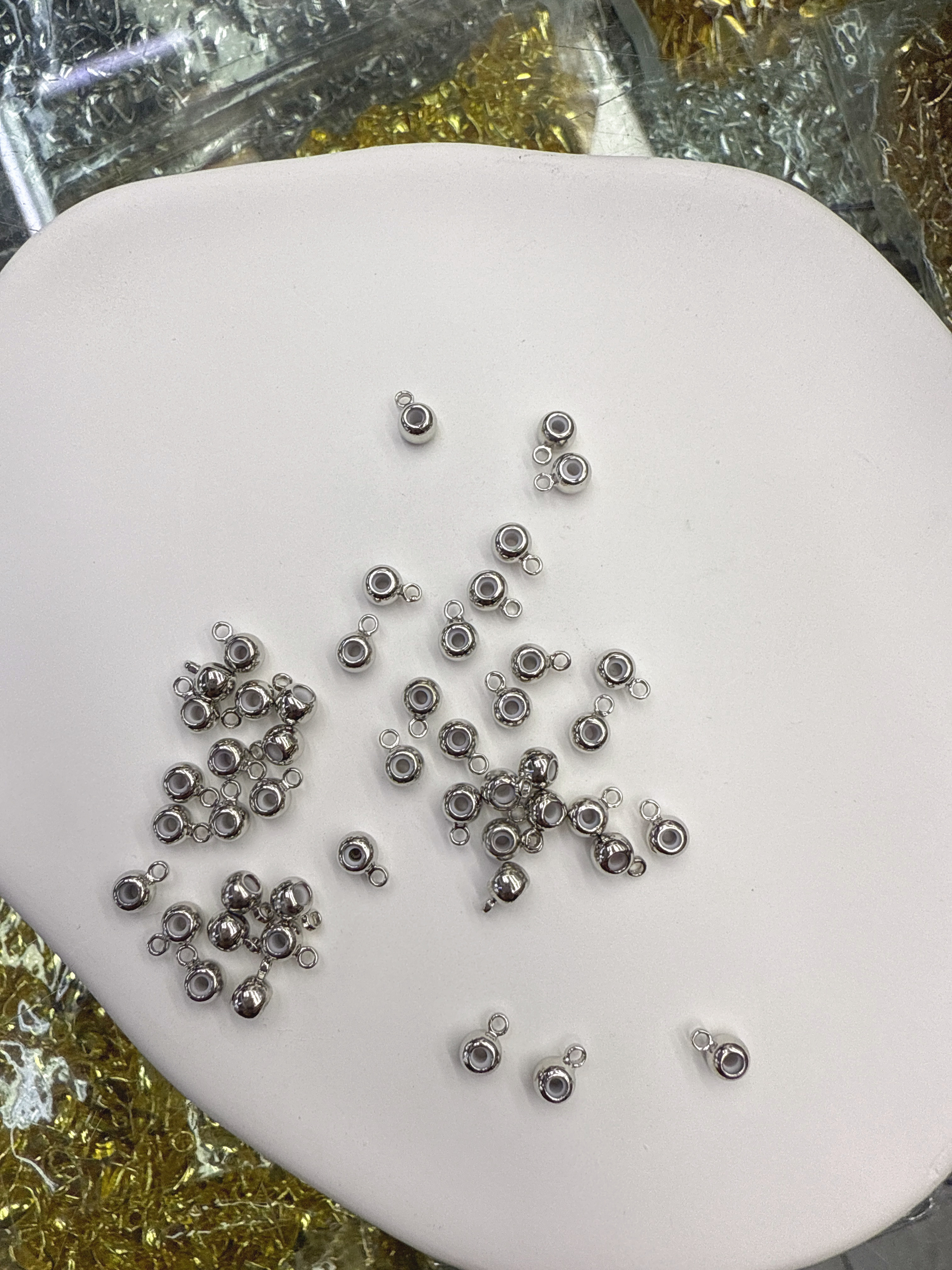 Silicone rubber ring adjustment bead positioning chain, DIY bracelet and necklace accessory detail image 5