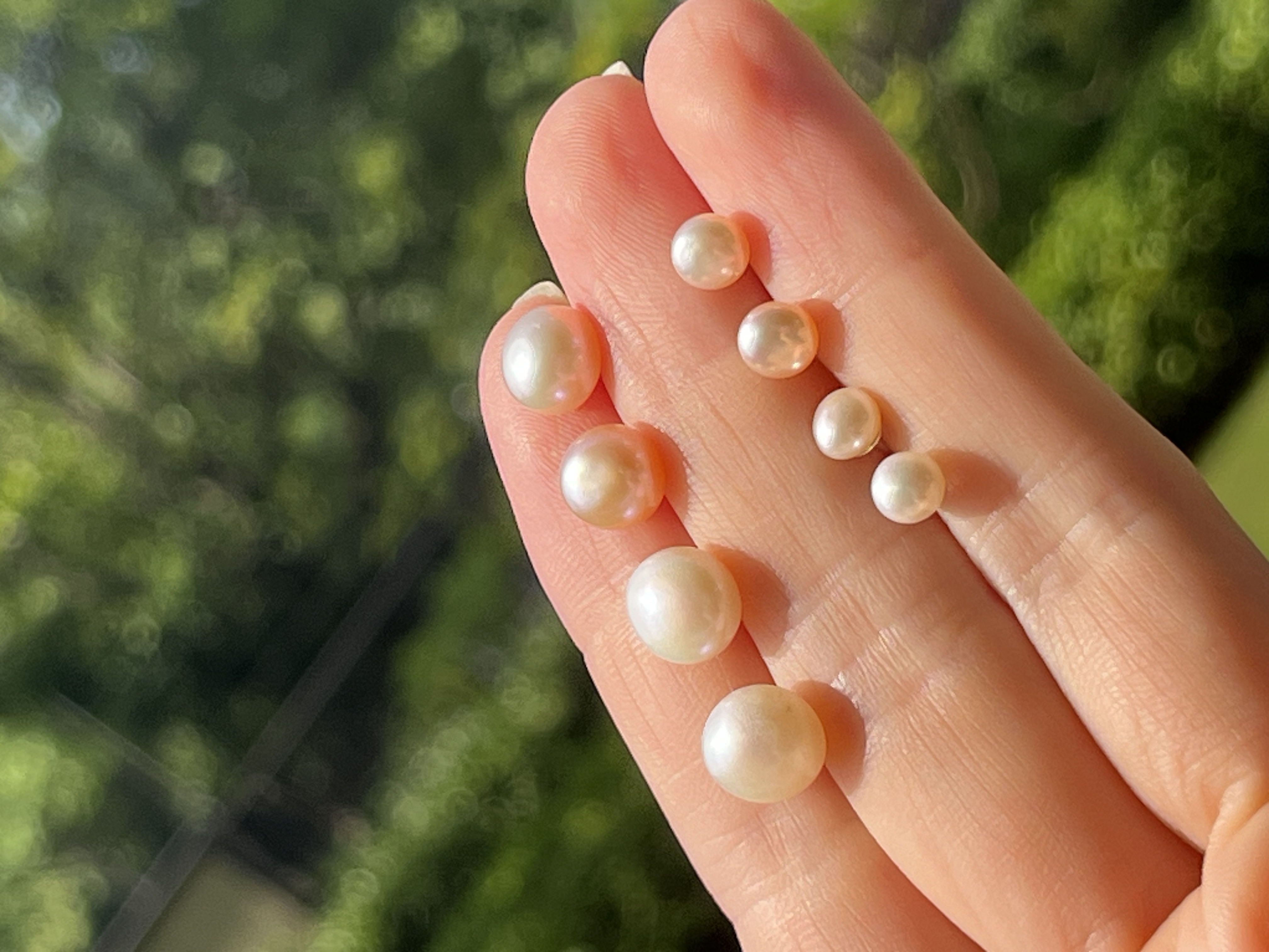Yunyi Shijia Freshwater Pearl Stud Set, colorful natural pearls, white combination accessories, earrings, pearl earrings detail image 14
