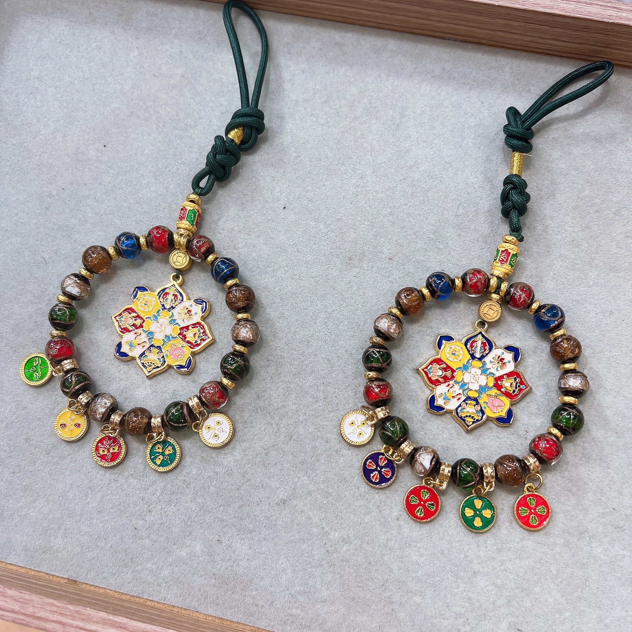 New product: Five-Way God of Wealth Eight Treasures Auspicious Incense Ash Glazed Multi-Treasure Car Pendant, Interior Decoration Pendant, High-end Gift Application Scenario