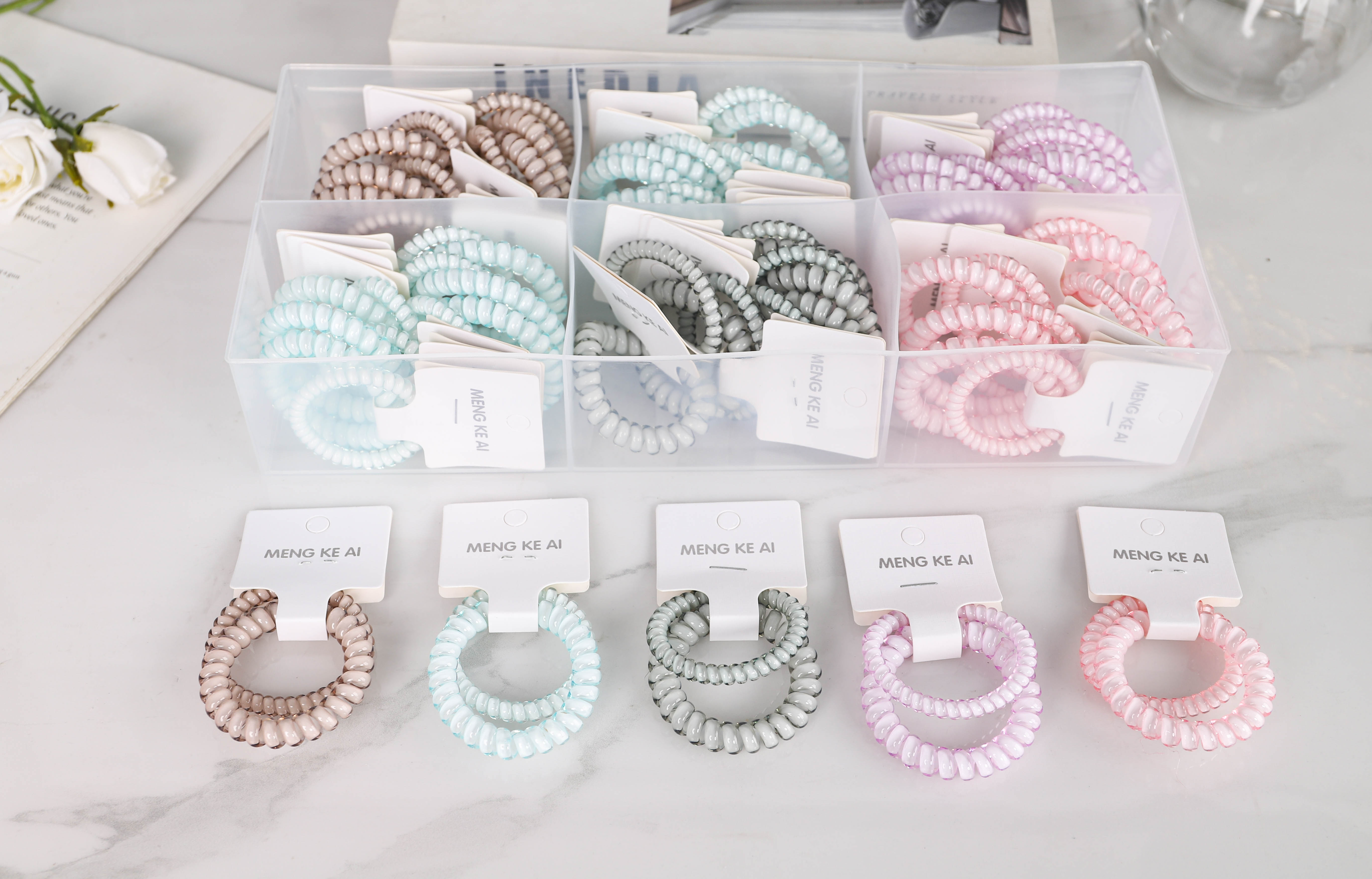 甜妹电话线发圈扎头发气质无痕不勒头绳皮筋高弹力耐用女发饰女士韩版