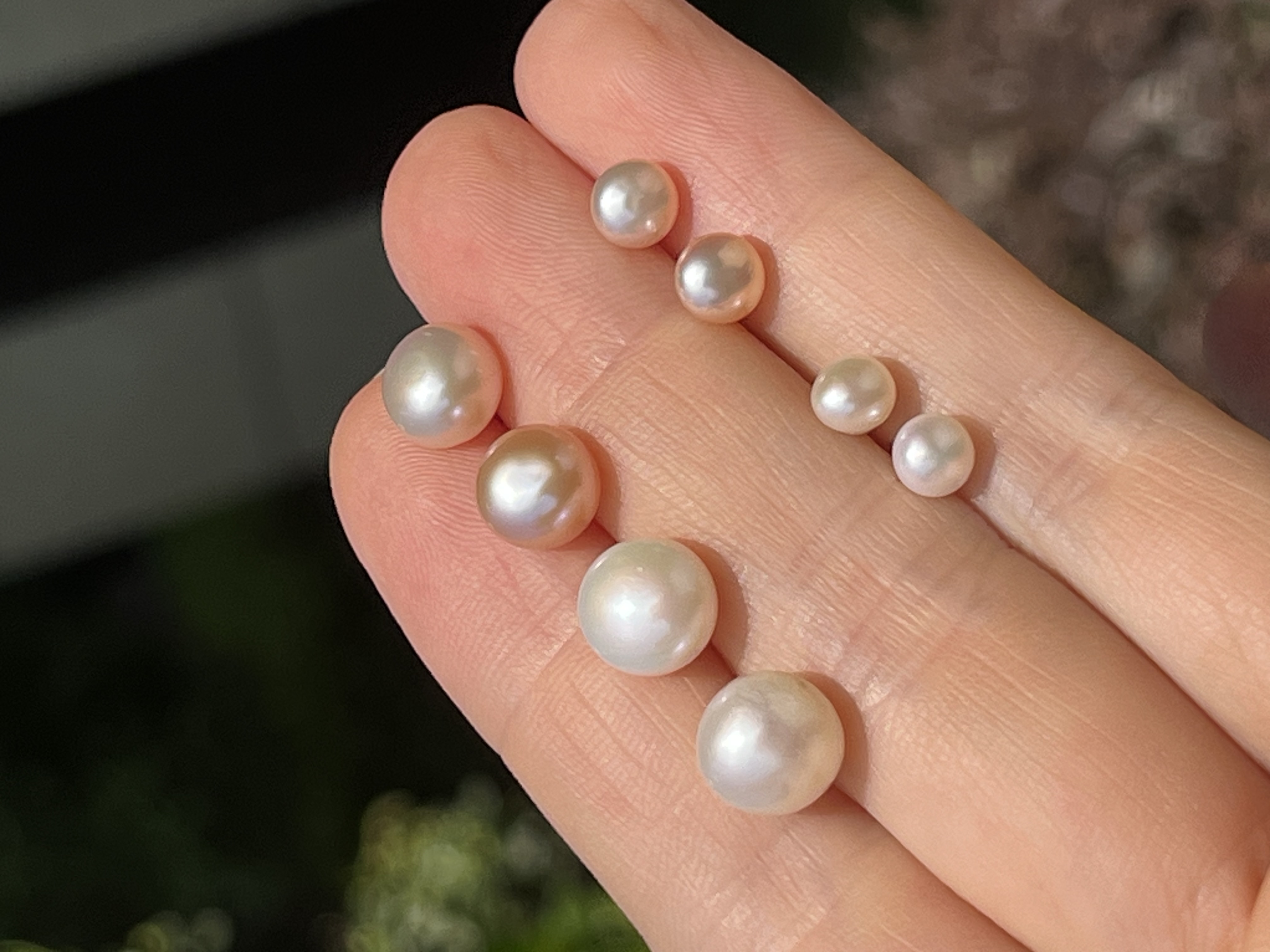 Yunyi Shijia Freshwater Pearl Stud Set, colorful natural pearls, white combination accessories, earrings, pearl earrings detail image 13