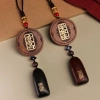 High-end sandalwood car hangers, car rearview mirror entry and exit safety hangers, interior pendant decorations, elegant for men Application Scenario