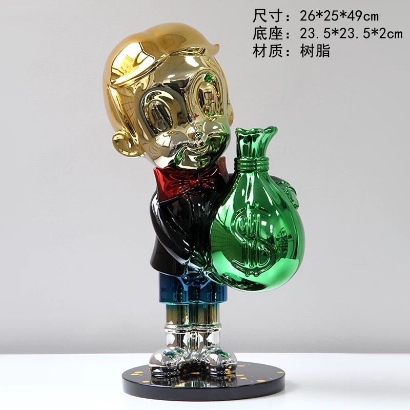 Customized creative electroplated magician decorative ornaments, home resin dolls, festival gifts, resin handicrafts Item Picture