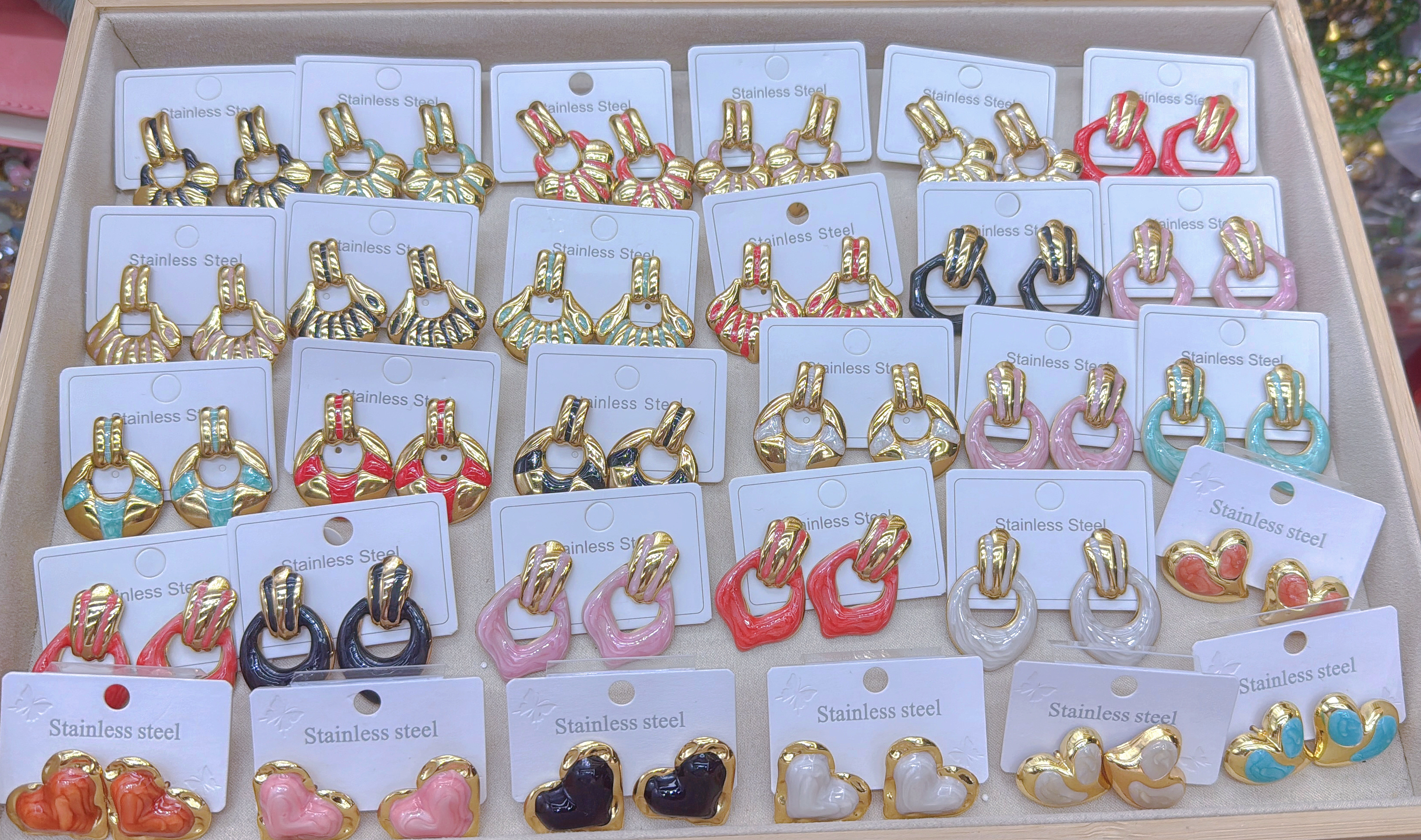 饰品耳饰耳钉珍珠耳环滴油时尚简约气质百搭女款配饰品礼物细节图