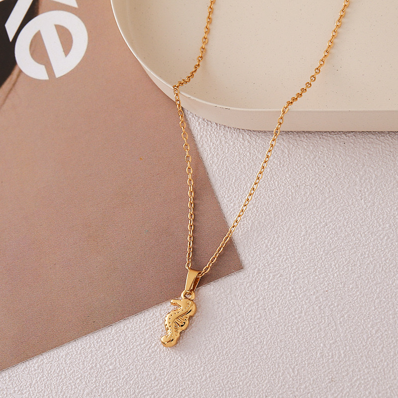 爆款跨境海马不锈钢项链高级感项链女